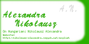 alexandra nikolausz business card